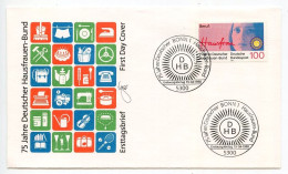 Germany, West 1990 FDC Scott 1600 German Association Of Housewives 75th Anniversary - 1981-1990