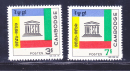 CAMBODGE N°  178 & 179 ** MNH Neufs Sans Charnière, TB (D7557) Anniversaire De L'U.N.E.S.C.O. - 1966 - Cambodge