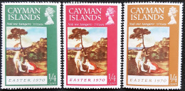 Iles Caïmans 1970 Easter  Stampworld N° 249_250_252 - Cayman (Isole)