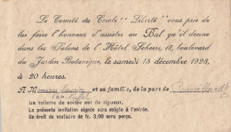 Brussel Comité Du Cercle Liberté: Bal 1923  (W61) - Otros & Sin Clasificación