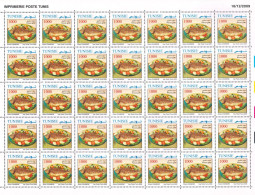 2009- Tunisie - Y&T 1649 -  Plats De Tunisie - Poisson Grillé - Feuille Entière --  35V MNH***** - Autres & Non Classés