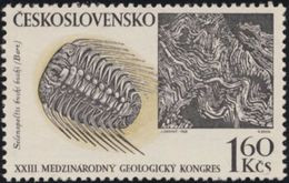 Czechoslovakia / Stamps (1968) 1703: Geological Congress (Silurian Layers Of Barrandien,Trilobite); Painter: J. Lukavsky - Other & Unclassified