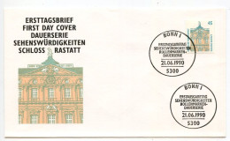 Germany, West 1990 FDC Scott 1523 Rastatt Castle - 1981-1990