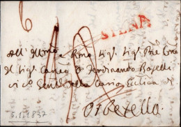 623 - LETTERA PREFILATELICA DA SIENA AD ORBETELLO 1837 - 1. ...-1850 Prephilately