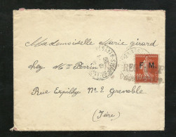 Lettre  De Briançon Sainte Catherine Le 14/02/1928 Avec F.M. 5 Avec Griffe Vaguemestre 159ème Régiment D'Infanterie B/TB - Lettres & Documents