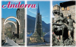 1 AK Andorra * Sehenswürdigkeiten In Andorra - Dabei Auch Der 80 Meter Hohe, Dreieckige Turm In Caldea S. Auch Rückseite - Andorra