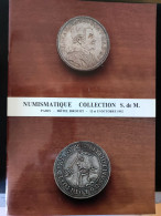 CATALOGUE NUMISMATIQUE  - Collection S.DE M. - PARIS HOTEL DROUOT - 12 ET 13 OCTOBRE 1992 - Französisch