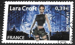 TIMBRE N° 3850   -   LARA CROFT -  OBLITERE  -  2005 - Usados