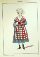 Costume Anjou La Châtre (36) Villageoise Signé Illustré Par P.A Leroux XXème - Beroemde Personen