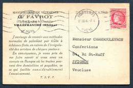 RC 24973 FRANCE 1946 N° 676 - 1f MAZELIN SEUL SUR CARTE POSTALE 31 XII 46 DERNIER JOUR DU TARIF IMPRIMÉ - 1921-1960: Période Moderne