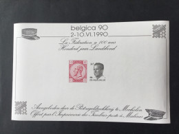 Belgica 90 La Fédération à 100 Ans -Honderd Jaar Landsbond - Documents Commémoratifs