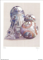 ALFARO REY : Exlibris Star Wars , Robots R2D2 & BB8 (ns) - Illustrators A - C