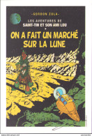 GORDON ZOLA : Exlibris  ON A FAIT UN MARCHE SUR LA LUNE  ( Tintin ) - Illustrateurs G - I