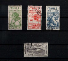 ! Lot Von 4 Briefmarken Thule, Grönland, 1935 - Thulé