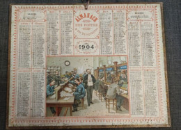 Calendrier PTT ALMANACH 1904 Des Postes Et Télégraphes 45 Loiret - Intérieur Bureau De Poste - Oberthur - Tamaño Grande : 1901-20