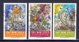 Österreich 2013 - Ski-WM, MiNr. 3043 - 3045, Gestempelt / Used - Used Stamps