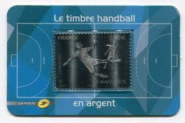 RC 27301 FRANCE N° 738 LE HANDBALL 5€ EN ARGENT NEUF ** A LA FACIALE - Autres & Non Classés