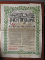 BRESIL- 1907 - PORT DE PARA - OBLIGATION 5% OR DE 20 LIVRES - BELLE DECO - Other & Unclassified