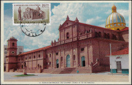 Colombie 1961 Y&T PA 389 Sur Carte Maximum. Église Saint François à Cali, Fraanciscains - Iglesias Y Catedrales