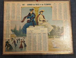 Calendrier PTT ALMANACH 1907 Des Postes Et Télégraphes 45 Loiret - L'hiver L'été - Oberthur - Grossformat : 1901-20