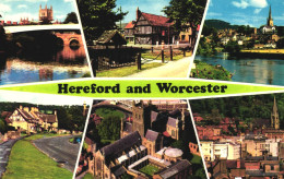 HEREFORD, WORCESTER, MULTIPLE VIEWS, BRIDGE, ARCHITECTURE, TOWER, ENGLAND, UNITED KINGDOM, POSTCARD - Herefordshire
