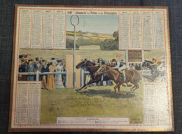 Calendrier PTT ALMANACH 1907 Des Postes Et Télégraphes 45 Loiret - Arrivée De Course - Oberthur - Groot Formaat: 1901-20