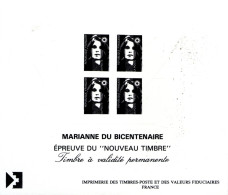 France. Lot De 3 épreuves. Marianne Du Bicentenaire - Epreuves De Luxe