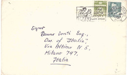 LETTERA PER ITALIA CON ANNULLO TARGHETTA - Cartas & Documentos