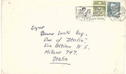 LETTERA PER ITALIA CON ANNULLO TARGHETTA - Storia Postale