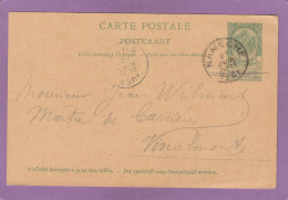 ENTIER POSTAL DE NAMECHE POUR VINALMONT,POSTE A MOHA,1901. - Tarjetas 1871-1909