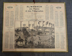 Calendrier PTT ALMANACH 1916 Des Postes Et Télégraphes 45 Loiret - Victoire De La Marne - Oberthur - Grand Format : 1901-20