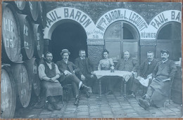 MARCHAND DE VINS CAVES DU GERS 58 RUE DE LONGCHAMPS BARON LECOURT PARIS CARTE PHOTO MAGASIN DEVANTURE - Fotos