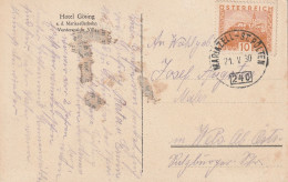 Autriche Cachet Ambulant Mariazell - St Pölten Sur Carte 1930 - Covers & Documents