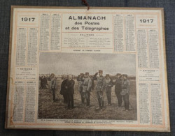 Calendrier PTT ALMANACH 1917 Des Postes Et Télégraphes 45 Loiret - Pendant La Grande Guerre - Oberthur - Big : 1901-20