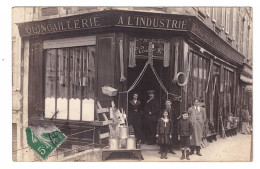 CPP 346 - CARTE PHOTO - BOLBEC - Quincaillerie "A L'Industrie" - Coupey - Rue De La République - Bolbec