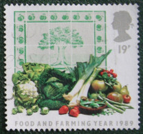 FOOD FARMING YEAR Meat Bread Cheese Mi 1194 1197 1989 Used Gebruikt Oblitere ENGLAND GRANDE-BRETAGNE GB GREAT BRITAIN - Used Stamps