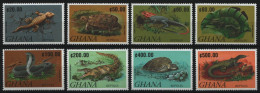 Ghana 1992 - Mi-Nr. 1606-1613 ** - MNH - Reptilien / Reptiles - Ghana (1957-...)