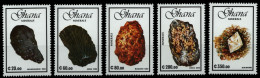 Ghana 1991 - Mi-Nr. 1472-1476 ** - MNH - Mineralien / Minerals - Ghana (1957-...)