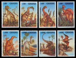 Ghana 1992 - Mi-Nr. 1702-1709 ** - MNH - Dinosaurier / Dinosaurs - Ghana (1957-...)
