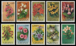 Ghana 1993 - Mi-Nr. 1758-1767 ** - MNH - Blumen / Flowers - Ghana (1957-...)