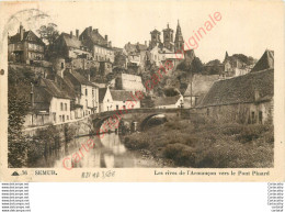 21.  SEMUR .  Les Rives De L'Armaçon Vers Le Pont Pinard . - Semur