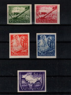 ! Lot Of 8 Stamps, Ausgabe Nationales Indien, 1943, Azad Hind, Propagandaausgaben, National India, 2.WW - Kriegs- Und Propaganda- Fälschungen