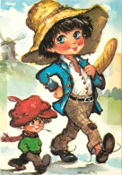 Enfants - Illustration - Dessin - Michel Thomas - Gamins - Joyeux Meuniers - CPM - Voir Scans Recto-Verso - Kinder-Zeichnungen