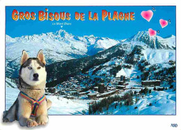 Animaux - Chiens - Husky - La Plagne - CPM - Voir Scans Recto-Verso - Chiens