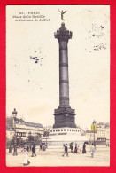 F-75-Paris-506P45 La Place De La Bastille Et La Colonne De Juillet, Animation, Cpa BE - Other Monuments