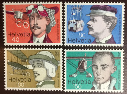 Switzerland 1977 Aviation Pioneers Aircraft MNH - Unused Stamps