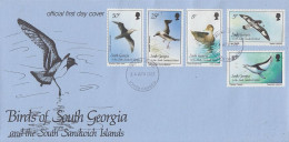 South Georgia 1987 Birds Of South Georgia 15v 3 FDC Ca 24 APR 1987 (GS150) - South Georgia