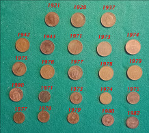 GRAN BRETAGNA 30 Monete Originali Differenti Per Data 1 Penny 1/2 Penny - 1 Penny & 1 New Penny