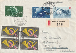 Suisse Lettre Recommandée Basel Pour L'Allemagne 1949 - Poststempel
