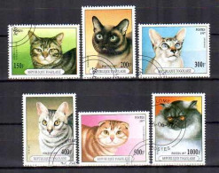 Chats Togo 1997 (16) Yvert N° 1556 à 1561 Oblitérés Used - Domestic Cats